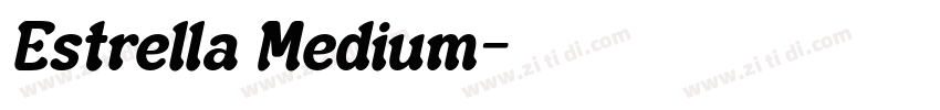 Estrella Medium字体转换